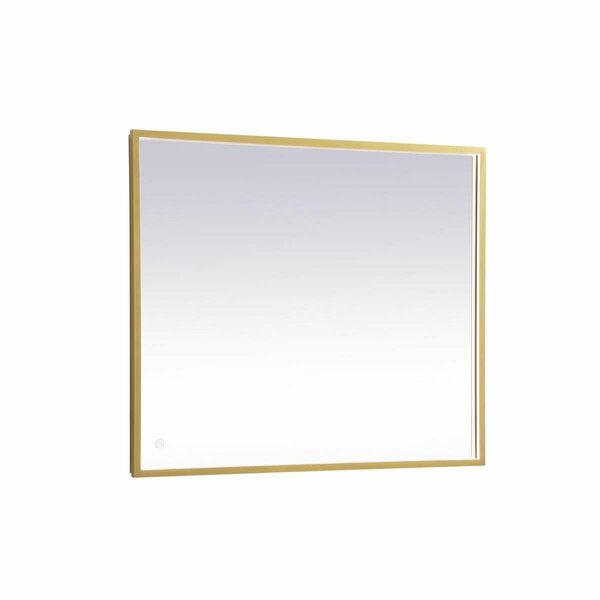 Blueprints 30 x 36 in. Pier 3000K 4200K & 6400K LED Mirror with Adjustable Color Temperature in Brass BL2208735